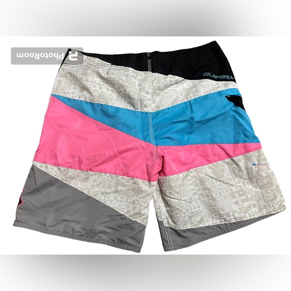 Quicksilver Board Shorts Cotton Candy Surf Swim Trunks Size 36 Medium - Picture 8 of 12